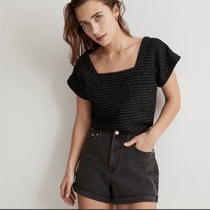 Madewell jacquard square neck top